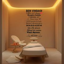 Adesivo De Parede Decorativo Frase Bem Vindo -MASSAGEM Adesivo De Parede Decorativo Frase Bem Vindo -MASSAGEM