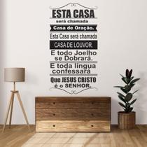 Adesivo De Parede Decorativo Frase Casa de Oração