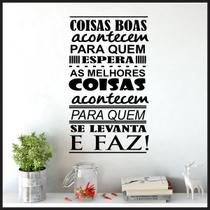 Adesivo De Parede Decorativo Frase Coisas Boas Acontecem