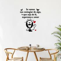 Adesivo De Parede Decorativo Frase Decal Contagiar De Fé