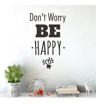 Adesivo De Parede Decorativo Frase Don't Worry Be Happy