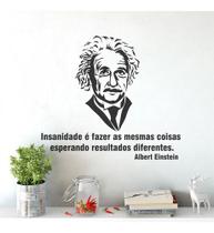 Adesivo De Parede Decorativo Frase Einstein Insanidade