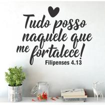 Adesivo De Parede Decorativo Frase Filipenses 4:13 Adesivo De Parede Decorativo Frase Filipenses 4:13