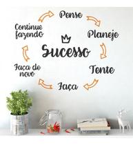 Adesivo De Parede Decorativo Frase Fórmula Do Sucesso 90x120m