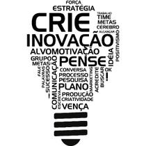 Adesivo De Parede Decorativo Frase Ideia Crie Inovação 58x90 Adesivo De Parede Decorativo Frase Ideia Crie Inovação 58x90