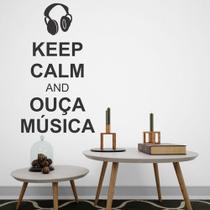 Adesivo De Parede Decorativo Frase Keep Calm And Ouça Música