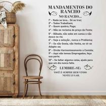Adesivo De Parede Decorativo Frase Mandamento Rancho Adesivo De Parede Decorativo Frase Mandamento Rancho