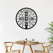 Adesivo De Parede Decorativo Frase Medalha São Bento