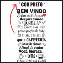 Adesivo De Parede Decorativo Frase Mensagem Bem Vindo CAFETERIA Adesivo De Parede Decorativo Frase Mensagem Bem Vindo CAFETERIA