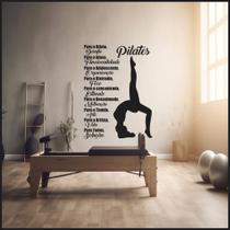 Adesivo De Parede Decorativo Frase Mensagem Motivacional PILATES 58X80CM