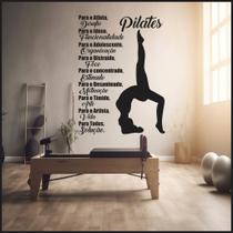Adesivo De Parede Decorativo Frase Mensagem Motivacional PILATES 90X1.20M