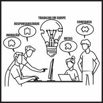 Adesivo De Parede Decorativo Frase Mensagem Motivacional Trabalho em Equipe