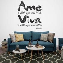 Adesivo De Parede Decorativo Frase Motivacional Ame Viva
