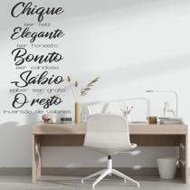 Adesivo De Parede Decorativo Frase Motivacional Chique Elegante
