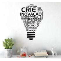 Adesivo De Parede Decorativo Frase Motivacional Lâmpada