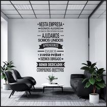 Adesivo De Parede Decorativo Frase Motivacional Nesta Empresa