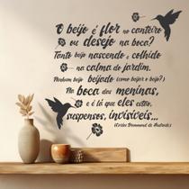 Adesivo De Parede Decorativo Frase Motivacional O Beija-Flor Adesivo De Parede Decorativo Frase Motivacional O Beija-Flor