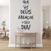 Adesivo De Parede Decorativo Frase Motivacional Que Deus Abençoe o Seu Dia
