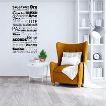 Adesivo De Parede Decorativo Frase Motivacional Seja Feliz
