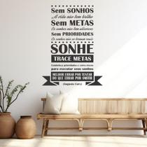 Adesivo De Parede Decorativo Frase Motivacional Sonhe