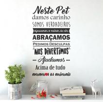 Adesivo De Parede Decorativo Frase Neste Pet