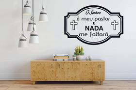Adesivo de Parede Decorativo Frase O Senhor é Meu Pastor 116