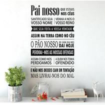Adesivo De Parede Decorativo Frase Oração Pai Nosso Quadrado