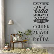 Adesivo De Parede Decorativo Frase Para Uma Vida Saudável