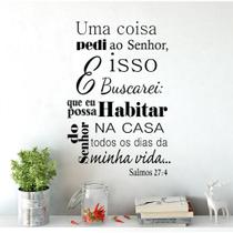 Adesivo De Parede Decorativo Frase Salmo 27:4