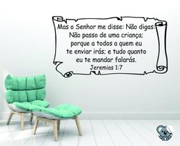 Adesivo de Parede Decorativo Frases Versiculos Jeremias 1:7
