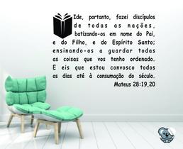 Adesivo de Parede Decorativo Frases Versiculos Mateus 28:19 Adesivo de Parede Decorativo Frases Versiculos Mateus 28:19