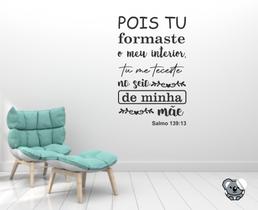 Adesivo de Parede Decorativo Frases Versiculos Salmo 139