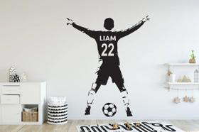 Adesivo de parede decorativo futebol personalizado