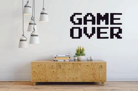 Adesivo de Parede Decorativo Game Over Gamer - V3 Shop