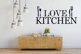 Adesivo de Parede Decorativo I Love Kitchen C2116