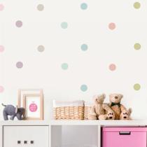 Adesivo de parede decorativo infantil Colorido (kit 120 unidades)
