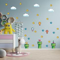 Adesivo De Parede Decorativo Infantil Game Jogo Adesivo De Parede Decorativo Infantil Game Jogo