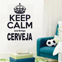 Adesivo de Parede Decorativo Keep Calm And Brings Cerveja