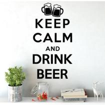 Adesivo De Parede Decorativo Keep Calm And Drink Beer