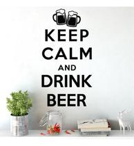 Adesivo De Parede Decorativo Keep Calm And Drink Beer