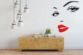 Adesivo de Parede Decorativo Manicure Cilios Olho Boca 040 Adesivo de Parede Decorativo Manicure Cilios Olho Boca 040