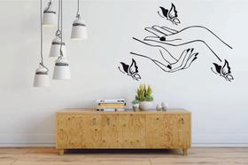 Adesivo de Parede Decorativo Manicure Pedicure Cabeleireiro Adesivo de Parede Decorativo Manicure Pedicure Cabeleireiro