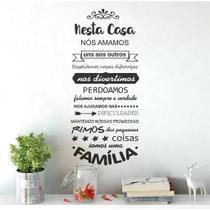 Adesivo De Parede Decorativo Motivacional Frase Nesta Casa
