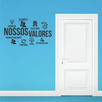 Adesivo De Parede Decorativo Motivacional Frase Nossos Valores