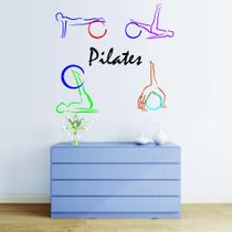 Adesivo de Parede Decorativo para Studio Pilates Yoga - Colakoala - Colorido
