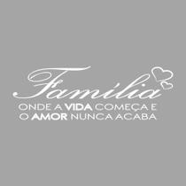 Adesivo De Parede Decorativo Quarto Sala Família Vida e Amor