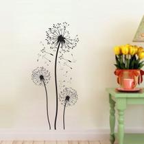 Adesivo De Parede Decorativo Sala Dentes De Leão e Petalas Adesivo De Parede Decorativo Sala Dentes De Leão e Petalas