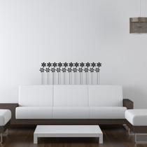 Adesivo De Parede Decorativo Sala Flores Em Linhas Adesivo De Parede Decorativo Sala Flores Em Linhas