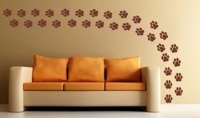 Adesivo De Parede Decorativos 72 Patinhas para Box Carro Quarto Cozinha Chão