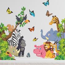 Adesivo de parede Desenho animado de animais florestais para quarto de crianças ou berçário Adesivo de parede Desenho animado de animais florestais para quarto de crianças ou berçário
